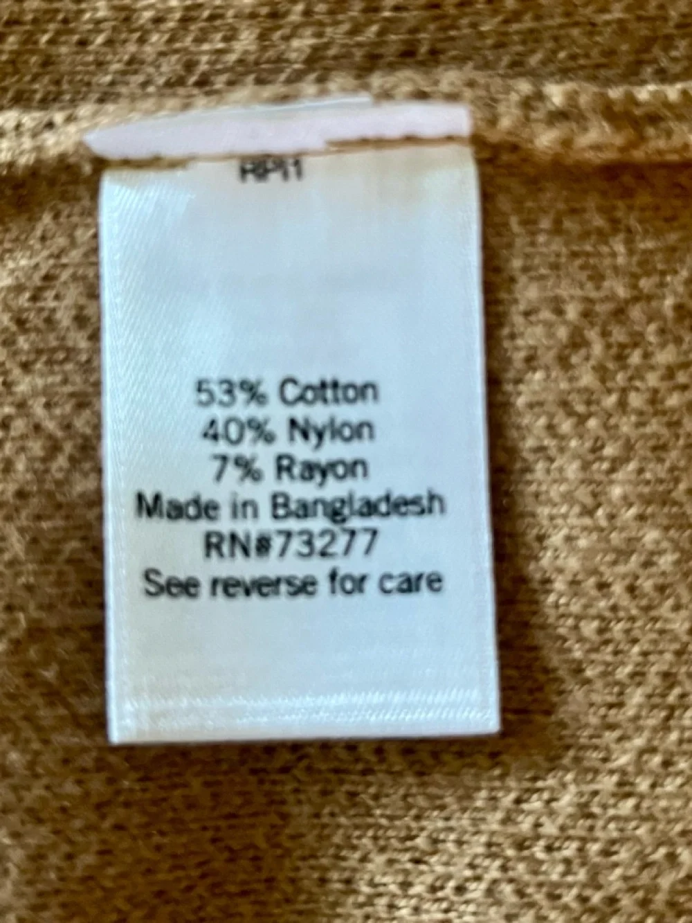 Nine West Camel Single-Button Sweater Jacket